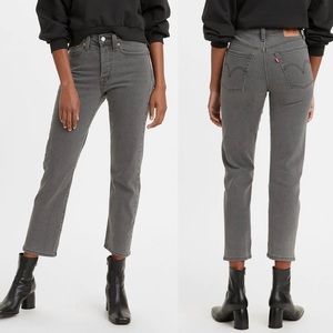 Levi’s Wedgie Straight Fit High Rise Jeans Cosmic Comet Faded Black Size…